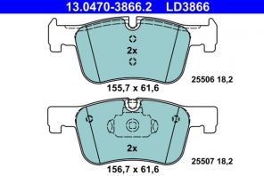 ATE 13.0470-3866.2 - Brzdové platničky -
