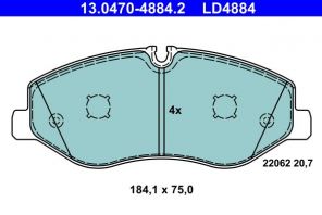 ATE 13.0470-4884.2 - Brzdové platničky -