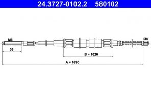 ATE 24.3727-0102.2 - Brzdové lano -