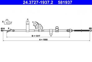 ATE 24.3727-1937.2 - Brzdové lano -