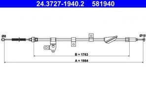 ATE 24.3727-1940.2 - Brzdové lano -