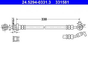 ATE 24.5294-0331.3 - Brzdová hadica -
