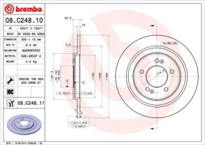 Brembo 08.C248.11 - Brzdový kotúč -