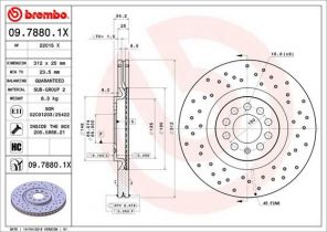Brembo 09.7880.1X - Brzdový kotúč -