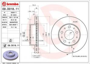 Brembo 09.D018.11 - Brzdový kotúč