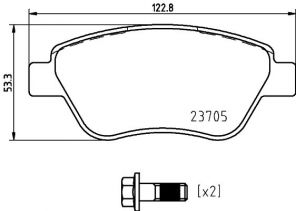 Brembo P 23 169 - Brzdové platničky -