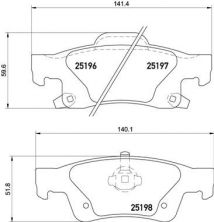 Brembo P 37 016 - Brzdové platničky -