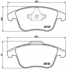 Brembo P 44 020X - Brzdové platničky -