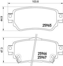 Brembo P 56 098 - Brzdové platničky -