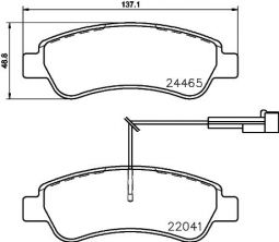 Brembo P 61 125 - Brzdové platničky -