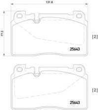 Brembo P 85 123 - Brzdové platničky -