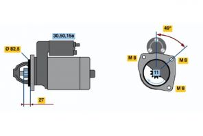Bosch 0 001 110 004 - Štartér