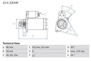 Bosch 0 986 012 881 - Štartér
