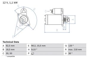 Bosch 0 986 016 280 - Štartér