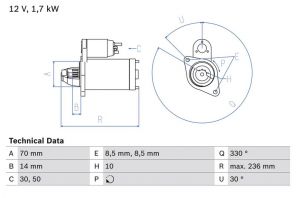 Bosch 0 986 018 180 - Štartér