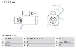 Bosch 0 986 021 620 - Štartér