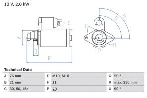 Bosch 0 986 022 880 - Štartér