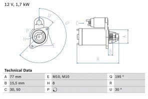 Bosch 0 986 023 600 - Štartér