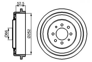 Bosch 0 986 477 067 - Brzdový bubon -