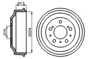 Bosch 0 986 477 098 - Brzdový bubon -