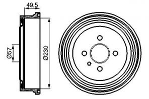 Bosch 0 986 477 100 - Brzdový bubon -
