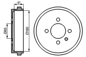 Bosch 0 986 477 105 - Brzdový bubon -