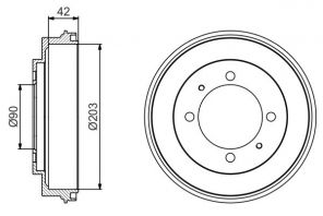 Bosch 0 986 477 202 - Brzdový bubon -