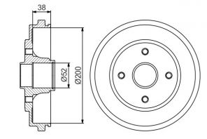 Bosch 0 986 477 229 - Brzdový bubon -