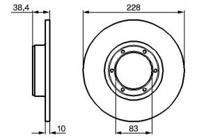 Bosch 0 986 478 103 - Brzdový kotúč -
