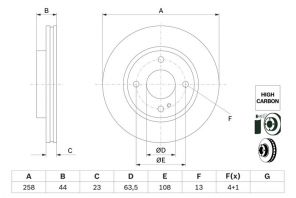 Bosch 0 986 479 E80 - Brzdový kotúč -