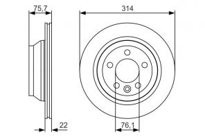 Bosch 0 986 479 S54 - Brzdový kotúč -