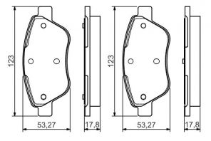 Bosch 0 986 495 102 - Brzdové platničky -