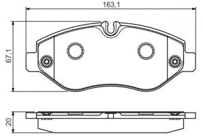 Bosch 0 986 495 113 - Brzdové platničky -