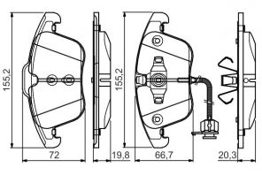 Bosch 0 986 495 129 - Brzdové platničky -