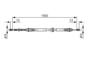 Bosch 1 987 477 374 - Brzdové lano -
