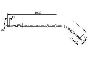 Bosch 1 987 477 904 - Brzdové lano -