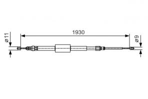 Bosch 1 987 482 011 - Brzdové lano -