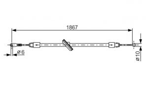 Bosch 1 987 482 028 - Brzdové lano -