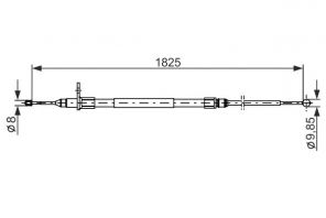 Bosch 1 987 482 254 - Brzdové lano -