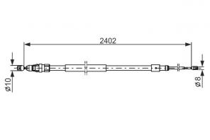 Bosch 1 987 482 276 - Brzdové lano -