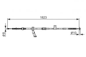 Bosch 1 987 482 297 - Brzdové lano -