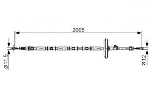 Bosch 1 987 482 333 - Brzdové lano -
