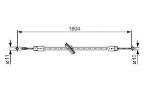 Bosch 1 987 482 380 - Brzdové lano -