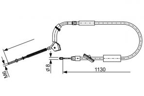Bosch 1 987 482 490 - Brzdové lano -