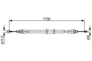 Bosch 1 987 482 549 - Brzdové lano -