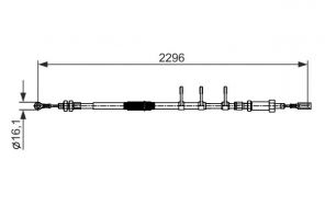 Bosch 1 987 482 595 - Brzdové lano -