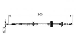 Bosch 1 987 482 793 - Brzdové lano -