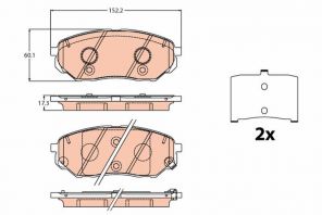 TRW GDB2195 - Brzdové platničky -
