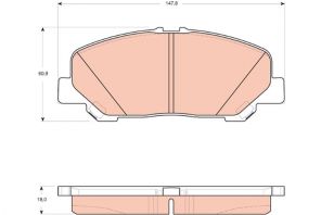 TRW GDB3455 - Brzdové platničky -