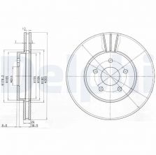Delphi BG3537C - Brzdový kotúč